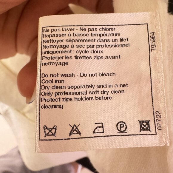 Chanel Women's White Cotton Pique Knit Zipper Sleeveless Tank Dress Size 36 - Picture 9 of 9